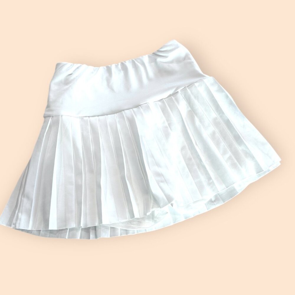 White Pleated Skirt